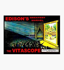 EDISON GREATEST MARVEL VITASCOPE: Vintage Advertising Print Photographic Print