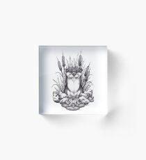 Otter & Aquatic Plants Acrylic Block