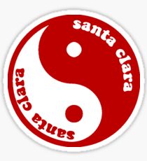 Santa Clara Ying Yang Sticker
