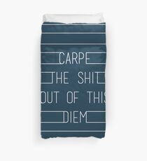Carpe Diem navy Duvet Cover