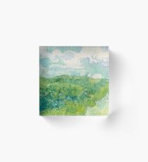 Bloque acrílico Vincent van Gogh Green Wheat Fields, Auvers 1890 Pintura