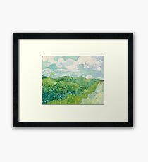 Vincent van Gogh Green Wheat Fields, Auvers 1890 Painting Framed Print