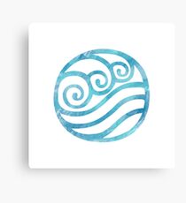 Watercolor Water Tribe Symbol Canvas Print