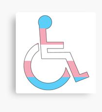 Disabled Trans Pride Canvas Print