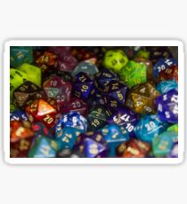 D&D Dice Rainbow Sticker