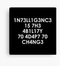 Intelligence Canvas Print