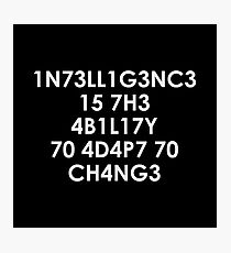Intelligenz Fotodruck
