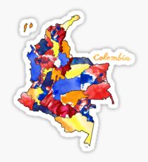 Pegatina Países Acuarela - Colombia