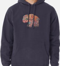 Vintage Elephant Pullover Hoodie