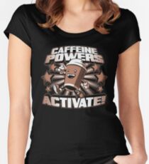 Caffeine Powers... Activate! Women's Fitted Scoop T-Shirt