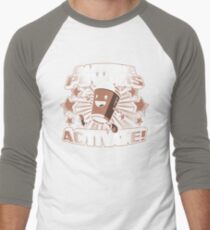 Caffeine Powers... Activate! Men's Baseball ¾ T-Shirt