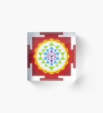 Sri Yantra Mandala for Meditation Acrylic Block