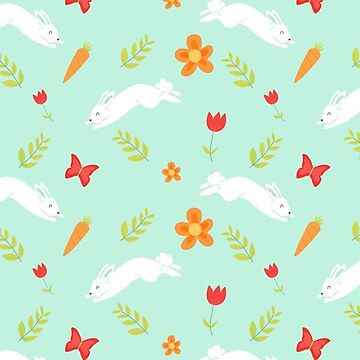 Artwork thumbnail, Happy Bunny Pattern by cartoonbeing