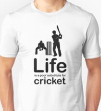 Cricket v Life - Black Graphic Unisex T-Shirt