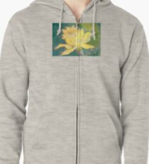 Retro Comic Daffodil Zipped Hoodie