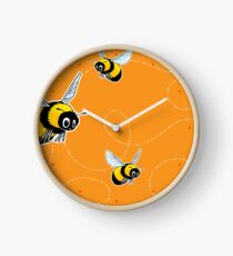 Happily Bumbling Bumble Bee Clock
