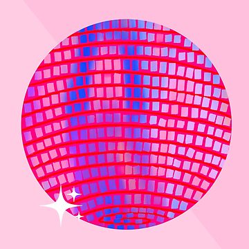 Pink Disco Ball Art Print