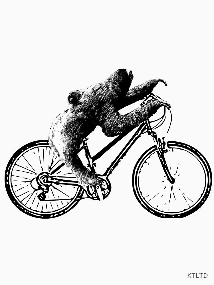 sloth riding a bike