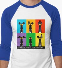 Greyhound Semaphore with title Men's Baseball ¾ T-Shirt