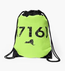Area Code 716 New York Drawstring Bag
