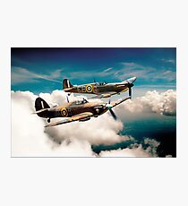 BBMF Spitfire and Hurricane Photographic Print