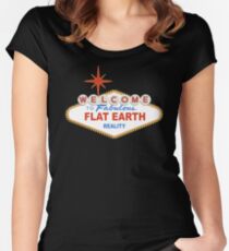 Welcome to Flat Earth Women's Fitted Scoop T-Shirt