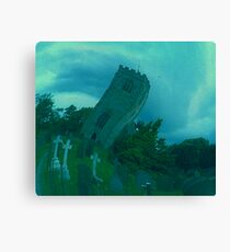 Church and Graveyard Canvas Print
