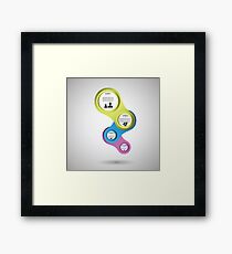 infographic template design Framed Print