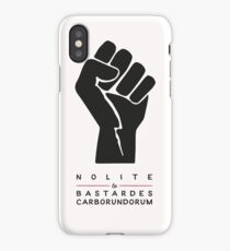 Nolite te bastardes carborundorum (white) iPhone Case