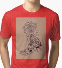 Cowboy Boot Tri-blend T-Shirt