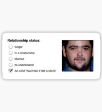 Relationship Status: Just Waiting For a Mate Sticker