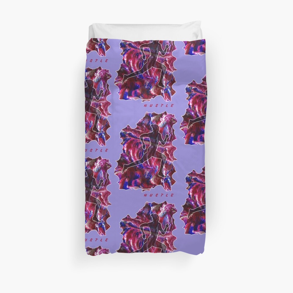 HUSTLE WOMAN RUNNER Duvet Cover