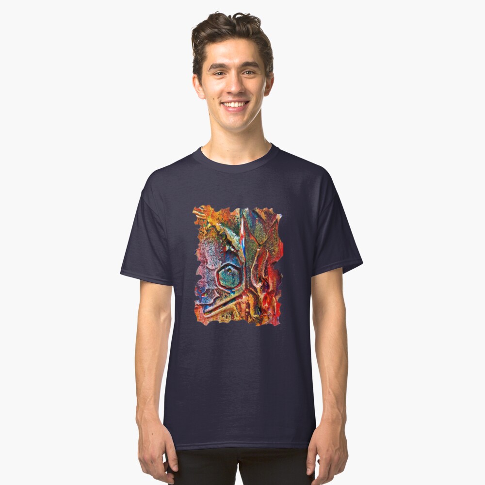 COLOURFUL TEXTURED GEOMETRIC STEAMPUNK ABSTRACT Classic T-Shirt