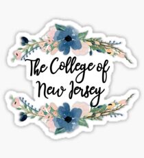 TCNJ Floral Sticker