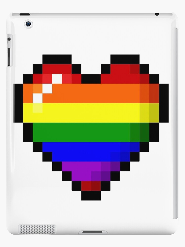 Pixel Art Rainbow Gay Pride Heart 8bit Ipad Caseskin By Spacegays
