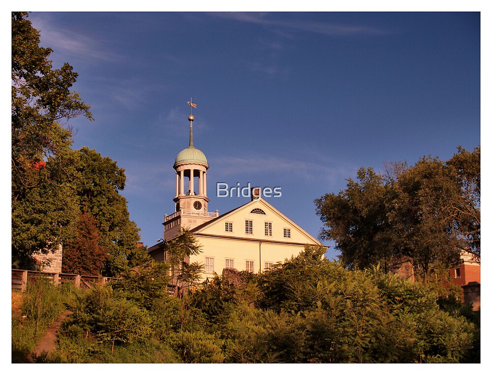 "First Moravian Church, Bethlehem, PA" by Bridges Redbubble