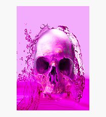 Purple Skull in Water Photographic Print