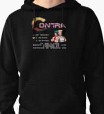 Contra (NES) Title Screen Pullover Hoodie