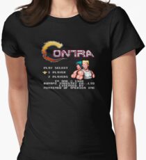 Contra (NES) Title Screen Women's Fitted T-Shirt
