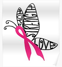 Breast Cancer Butterfly Poster