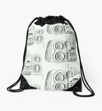 Retro Boombox Drawstring Bag