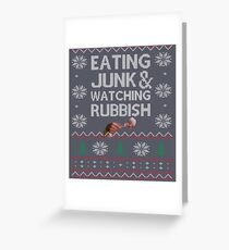 Eating Junk & Watching Rubbish Greeting Card