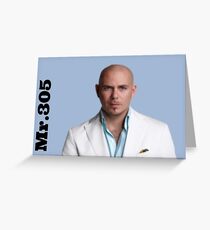 Pitbull. Mr. 305. Greeting Card