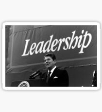Pegatina Foto del liderazgo del presidente Ronald Reagan