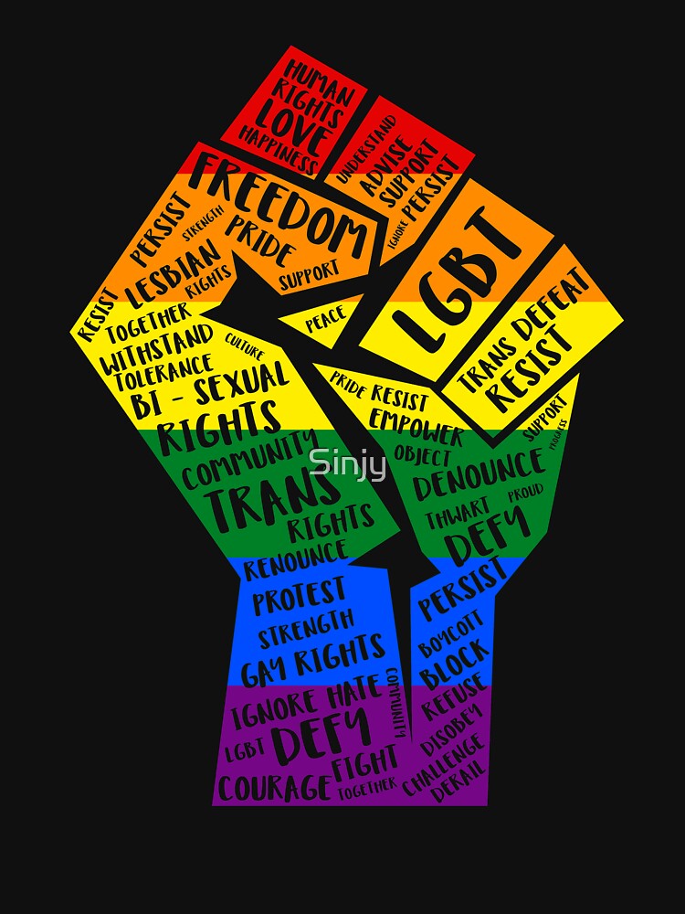 « Marche nationale du poing de la fierté » par Sinjy