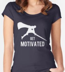 Motiviert werden Tailliertes Rundhals-Shirt