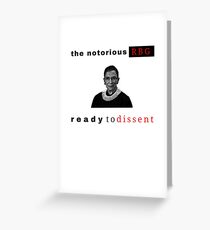 Notorious RBG Ready To Dissent Greeting Card