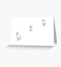 Three Deer in Snow Greeting Card