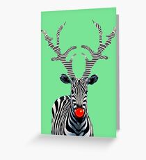 Rudolph - Zebra Style! Greeting Card