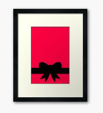 black bow Framed Print